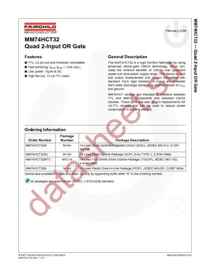 MM74HCT32MTC datasheet  